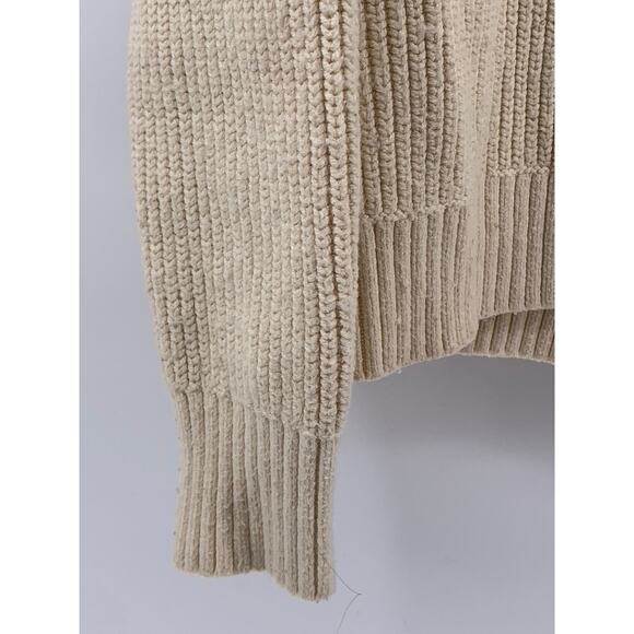 OLD NAVY Women's Beige Ribbed Button-Up V-Neck Long Sleeve Cardigan SZ S - Picture 8 of 10